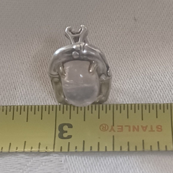 John Hardy Bamboo Rose Quartz Earrings, SS & 18k Gold - Picture 10 of 10